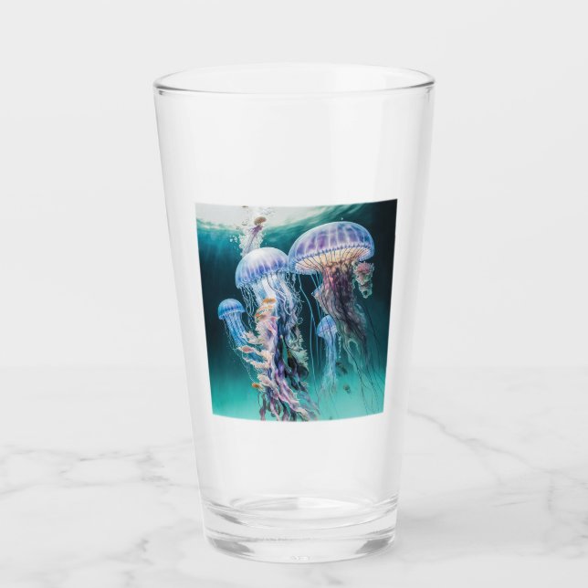 Copo De Pint Vidro de medusa (Frente)