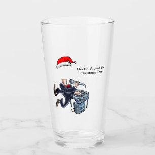 Copo De Pint Vidro De Natal Para Ele. Você adiciona o rosto!