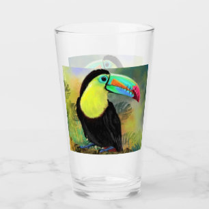 Copo De Pint Vidro de pássaro Toco Tropical