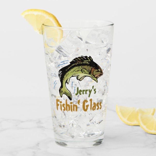 Copo De Pint Vidro de pesca personalizado (Gelo frontal)