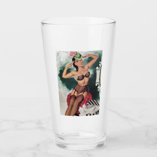 COPO DE PINT VIDRO DE PINTA DA GAROTA PIN-UP