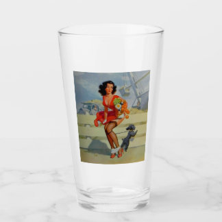 COPO DE PINT VIDRO DE PINTA DA GAROTA PIN-UP