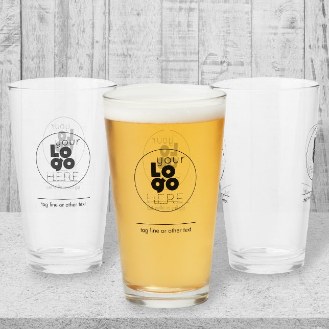 Copo De Pint Vidro de pinta de 16oz com logotipo de empresa imp (Criador carregado)
