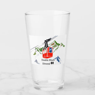 Copo De Pint Vidro de pinta de esmalte preto duplo