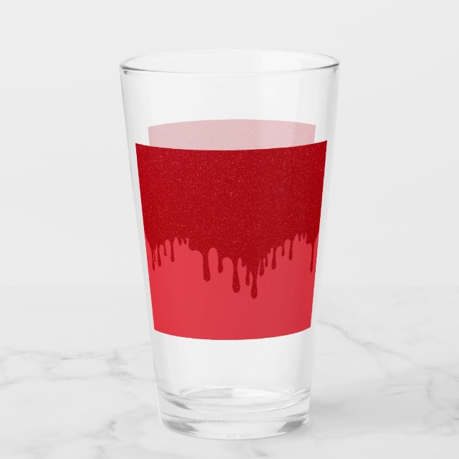 Copo De Pint Vidro de pinta vermelho personalizável (Frente)