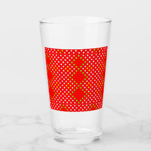 Copo De Pint Vidro de pontos vermelhos