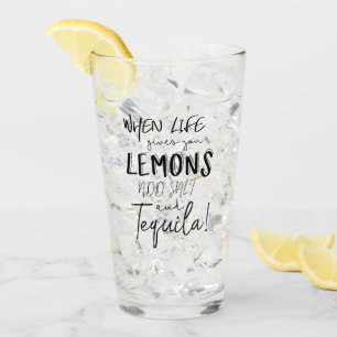 Copo De Pint Vidro De Tequila Quando A Vida Lhe Dá Uma Citaç