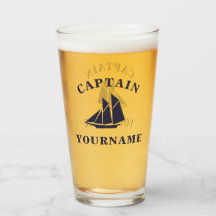 Vidro de Tumbler Personalizado do Capitão de Barco