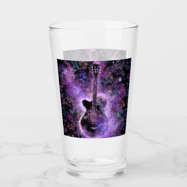 Copo De Pint Vidro de Violão Musical (Frente)
