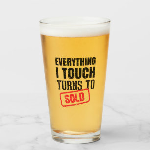 Copo De Pint Vidro do agente corretor