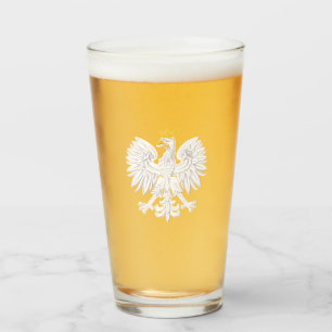 Copo De Pint Vidro do Bebendo de águia polonês