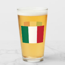 Vidro do Bebendo de Bandeira Italiano