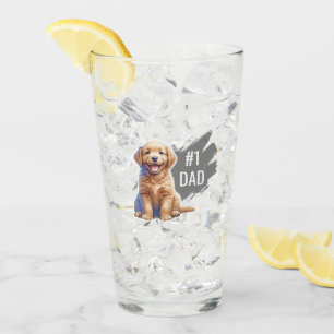 Copo De Pint Vidro do Bebendo de Pai Número Um Personalizado