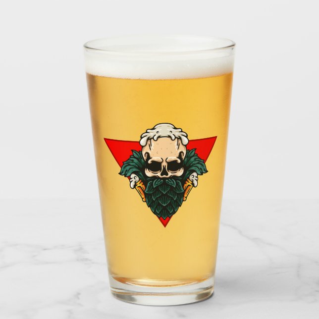 Copo De Pint Vidro do grupo de cerveja (Frente (Preenchido))