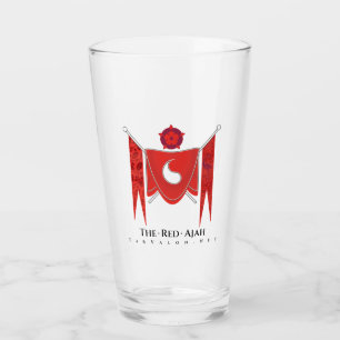 Copo De Pint Vidro do logotipo do Cheio vermelho