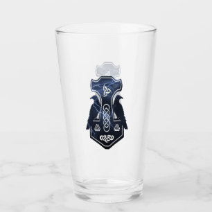 Copo De Pint Vidro do martelo de Thor recheado