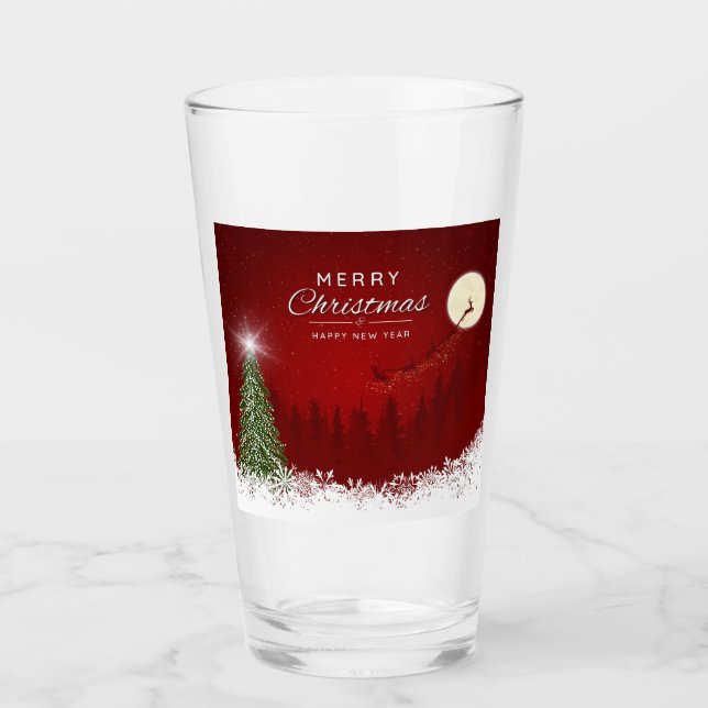 Copo De Pint Vidro do Shaker Natal (Frente)