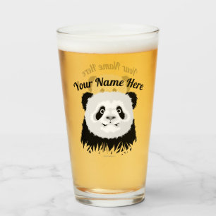 Copo De Pint Vidro do Urso de Panda