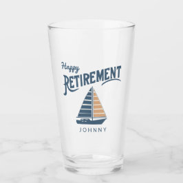 Copo De Pint vidro do veleiro de baixa feliz