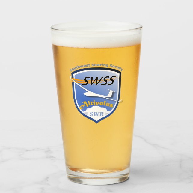 Copo De Pint Vidro: emblema SWSS (Frente (Preenchido))