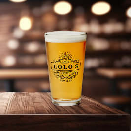 Copo De Pint Vidro estabelecido do ano de pub do Custom Lolo
