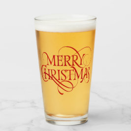 Copo De Pint Vidro Feliz de Natal