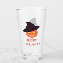Copo De Pint Vidro "Feliz Dia das Bruxas" - Retro Pumpkin