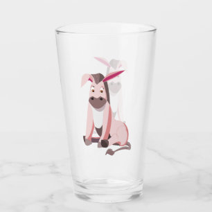 Copo De Pint Vidro infantil rosa-burro - Pintura