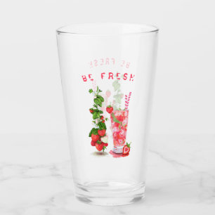 Copo De Pint Vidro Legal de morango fresco