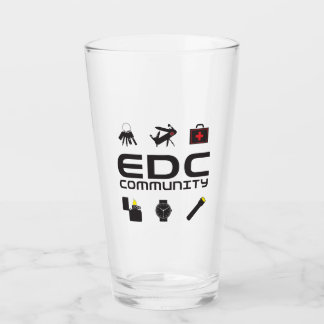 Copo De Pint Vidro - Logotipo EDCC a preto com cores