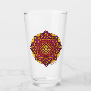 Copo De Pint Vidro-Nó Vermelho-Celular Misturado
