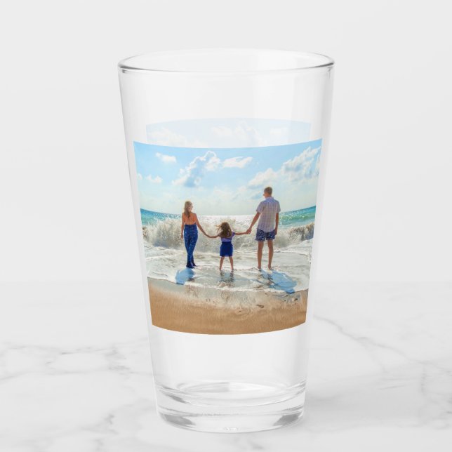 Copo De Pint Vidro Personalizado com Sua Foto (Frente)