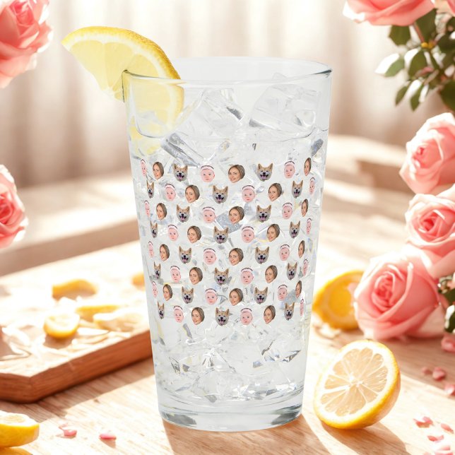 Copo De Pint Vidro Personalizado Da Face, Vidro Personalizado D (Criador carregado)