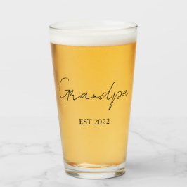 Copo De Pint Vidro personalizado de cerveja vovô - Ano Estabele
