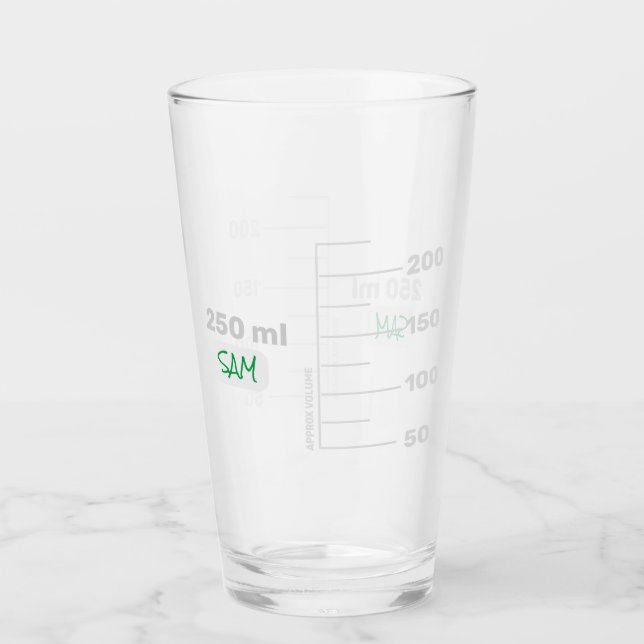 Copo De Pint Vidro personalizado do Bebendo do Science Lab Beak (Frente)