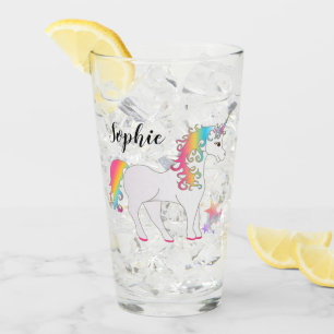 Copo De Pint Vidro personalizado do Bebendo Unicórnio