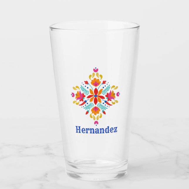 Copo De Pint Vidro personalizado inspirado no México (Frente)
