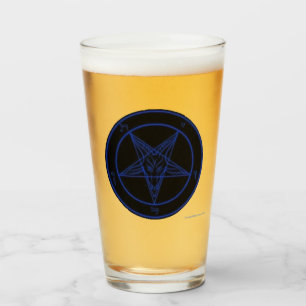 Copo De Pint Vidro Preto e Azul