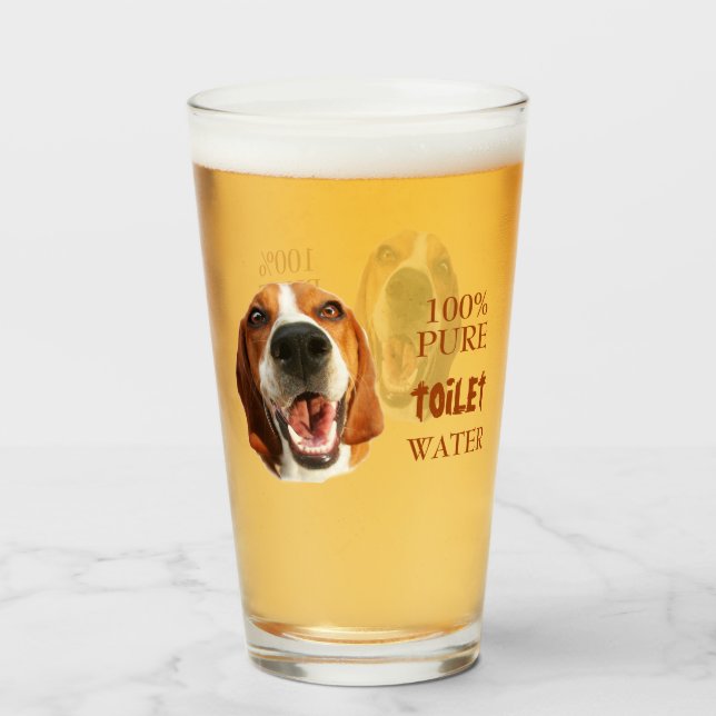 Copo De Pint Vidro puro de água potável (Frente (Preenchido))