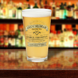 Copo De Pint Vidro Simples Vintage Clássico do Padrinho de casa