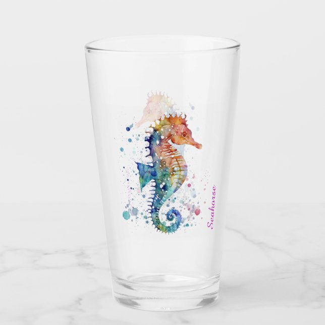 Copo De Pint Vidro Tumbler - Seacavalo Sealife (Frente)