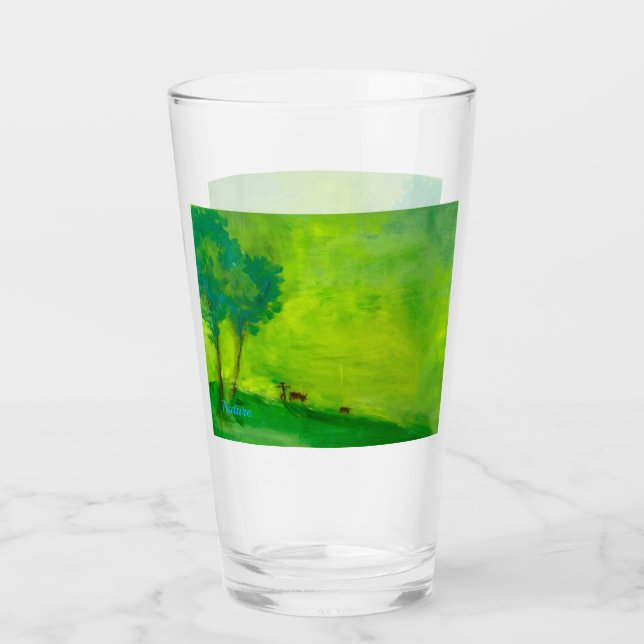 Copo De Pint Vidro Verde (Frente)