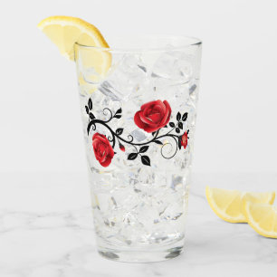 Copo De Pint Vidro vermelho da videira de Rose&