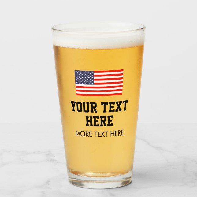 Copo De Pint Vidros de cerveja patrióticos com logotipo da (Frente (Preenchido))