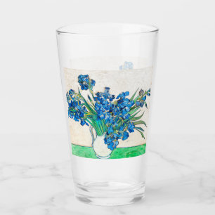 Copo De Pint Vincent van Gogh IRISES E ROSA de vidro bebendo