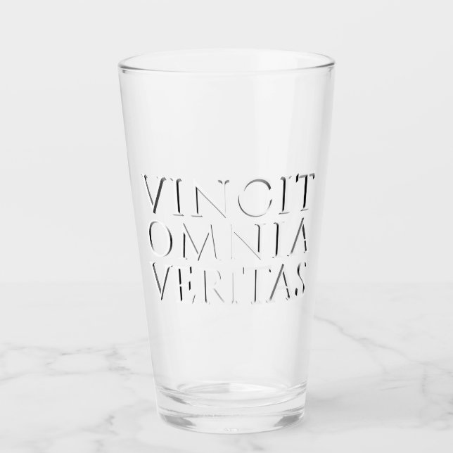 Copo De Pint VINCIT OMNIA VERITAS - Vidro claro (Frente)