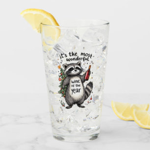 Copo De Pint Vinho Maravilhoso do Ano Raccoon