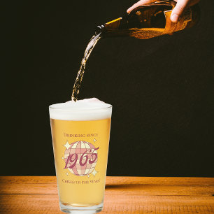 Copo De Pint Vintage 1965 60th cerveja de festa de aniversário