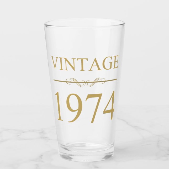 Copo De Pint Vintage 1974 50th Birthday (Frente)
