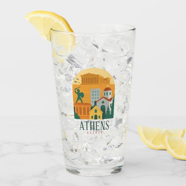 Copo De Pint Vintage Athens Grécia - Parthênon (Gelo frontal)